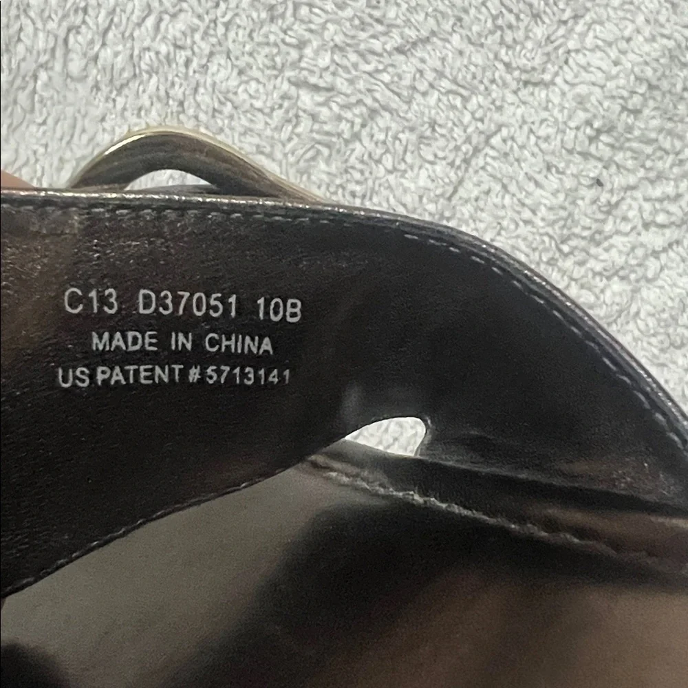 Cole Haan Nike Air Leather Thong Sandals with Buckle Detail